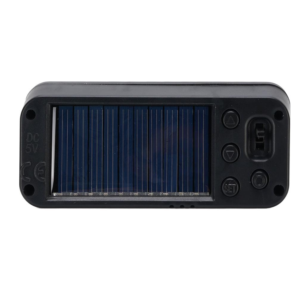 Car Dashboard Clock Luminous Electronic Clock Calendar Temperature Humidity Display Support Solar