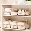Plastic Sundries Storage Case Save Space Reusable Cabinet Storage Box with Wheels Large Capacity Seasoning Container Bathroom