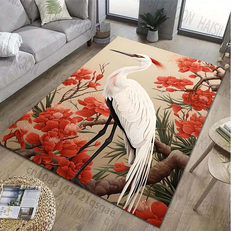 Heron 3D HD Print Large Area Carpet for Living Room Cartoon Childrens Bedroom Sofa Doormat Kitchen Floor Rug Anti-slip Decor Mat