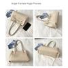 Xeie Thuk Tote Bag Women PU Woven Texture Handheld Shoulder Daily Commute