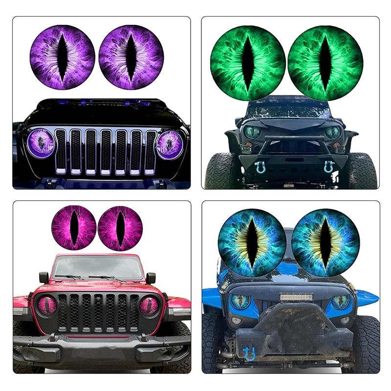 Beast Eyes Scheinwerfer-Aufkleber, Tieraugen-Autoscheinwerfer-Aufkleber, 3D-Stereo-Augen, Jeep-Scheinwerfer-Aufkleber, Autofenster-Stoßstangen-Dekoration