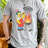 2026 New Summer Cartoon Family Dad Barbecue Graphic Print Cotton Short Sleeve Tshirt Unisex Unisex Unisex Casual Streetwear Tops