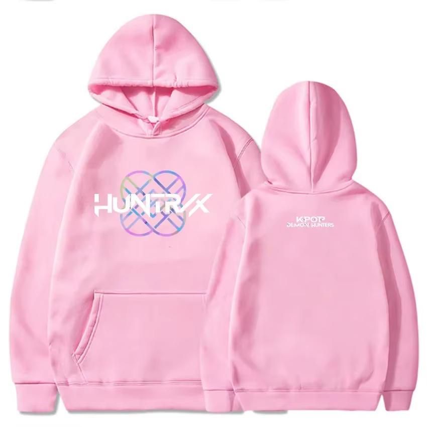 KPop Devil Hunter Huntrix Logo Hoodie Men's Movie Pattern Loose Printing 2025 Casual High-quality Hoodie