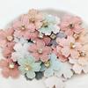 50PCS Embroidery Flower Patch Fabric With Rhinestone Flower Applique   Hair Clips Decor