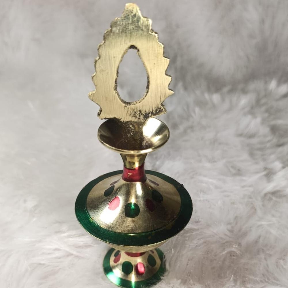 Antique And Handcrafted Brass Surmadani | Traditional Surma Holder & Applicator | Coloured Decorative Brass Bottle