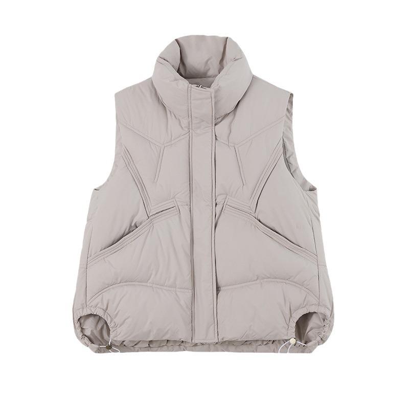 Пуховый хлопковый жилет женский короткий новый осенне-зимний корейский стиль свободный — фото 7