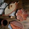 1 buc Tavă din lemn pentru servirea alimentelor Nuc din lemn masiv Tavă retro pentru alimente Pâine Sushi Farfurie gustare Tavă cu ceai din frunze Farfurie din lemn multifuncțională creativă pentru r