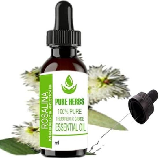 Pure Herbs Rosalina (Melaleuca Ericifolia) Pure & Natural Therapeutic Grade Essential Oil Plastic with Dropper