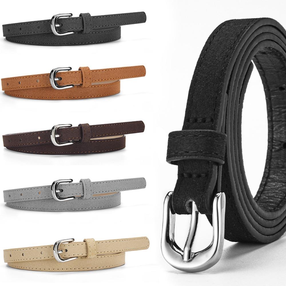 Pin buckle Business Waist Belt Casual Waistband Fashion Suede Leather Belt  For Women