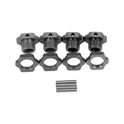 M17 17 mm Aluminium-Rad-Sechskantnaben-Adaptermutter mit Stift für 1/8 RC Car Buggy Truggy Monster Truck HPI