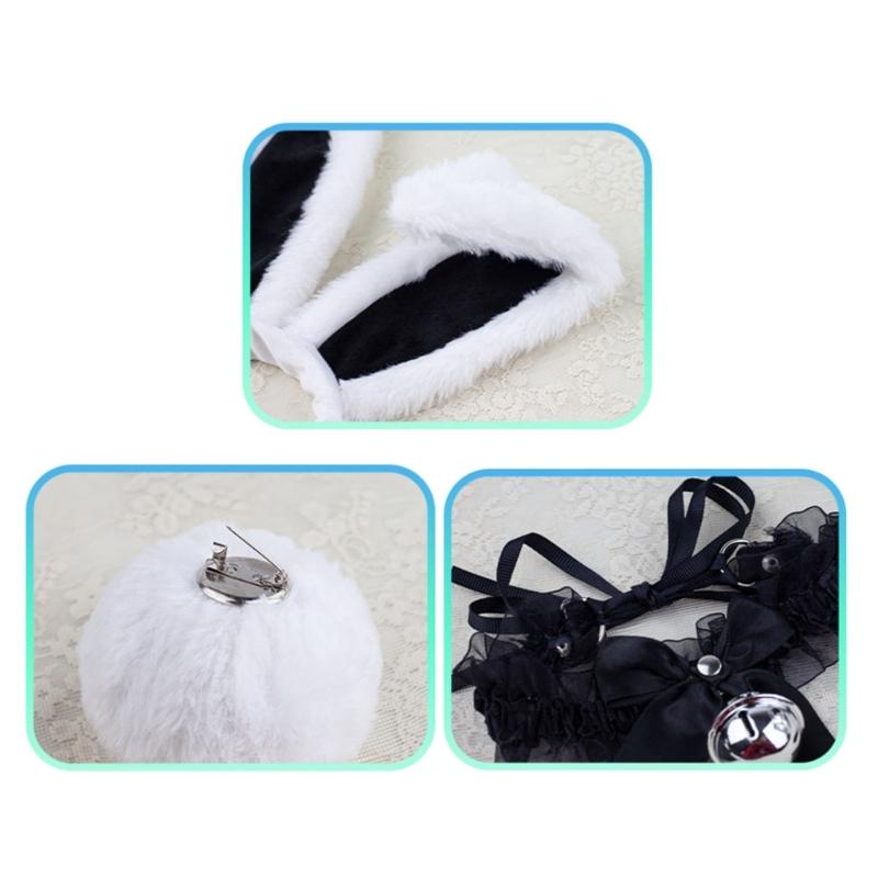 Rabbit Cosplay Props Headband Cute Costume Accessories Party Dressing Supplies Fancy Easter Cosplay Animal Costume Set