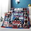Boxing Motivation Strength And Faith Combined Cozy Blanket Name Soft Warm Cozy For Sofa Couch Office Bed Picnics Allseason Use Modern Style Suitable