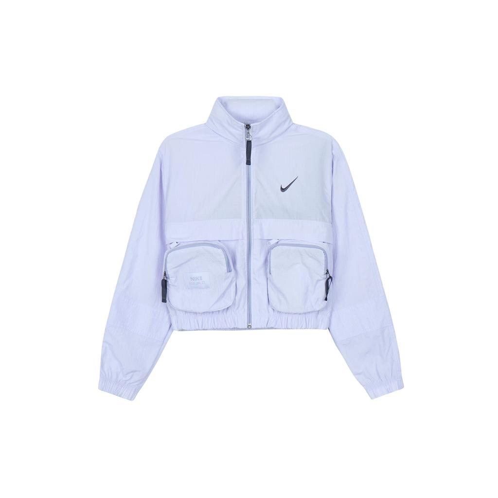 Nike Dámská bunda s celoplošným potiskem loga města a zapínáním na zip Fialová DV8035-536