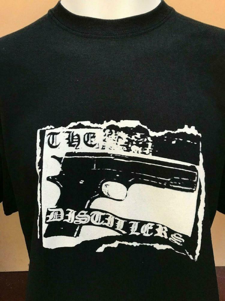 The Distillers Band Black T-Shirt Cotton Full Size Unisex Unisex T-Shirt XXXL