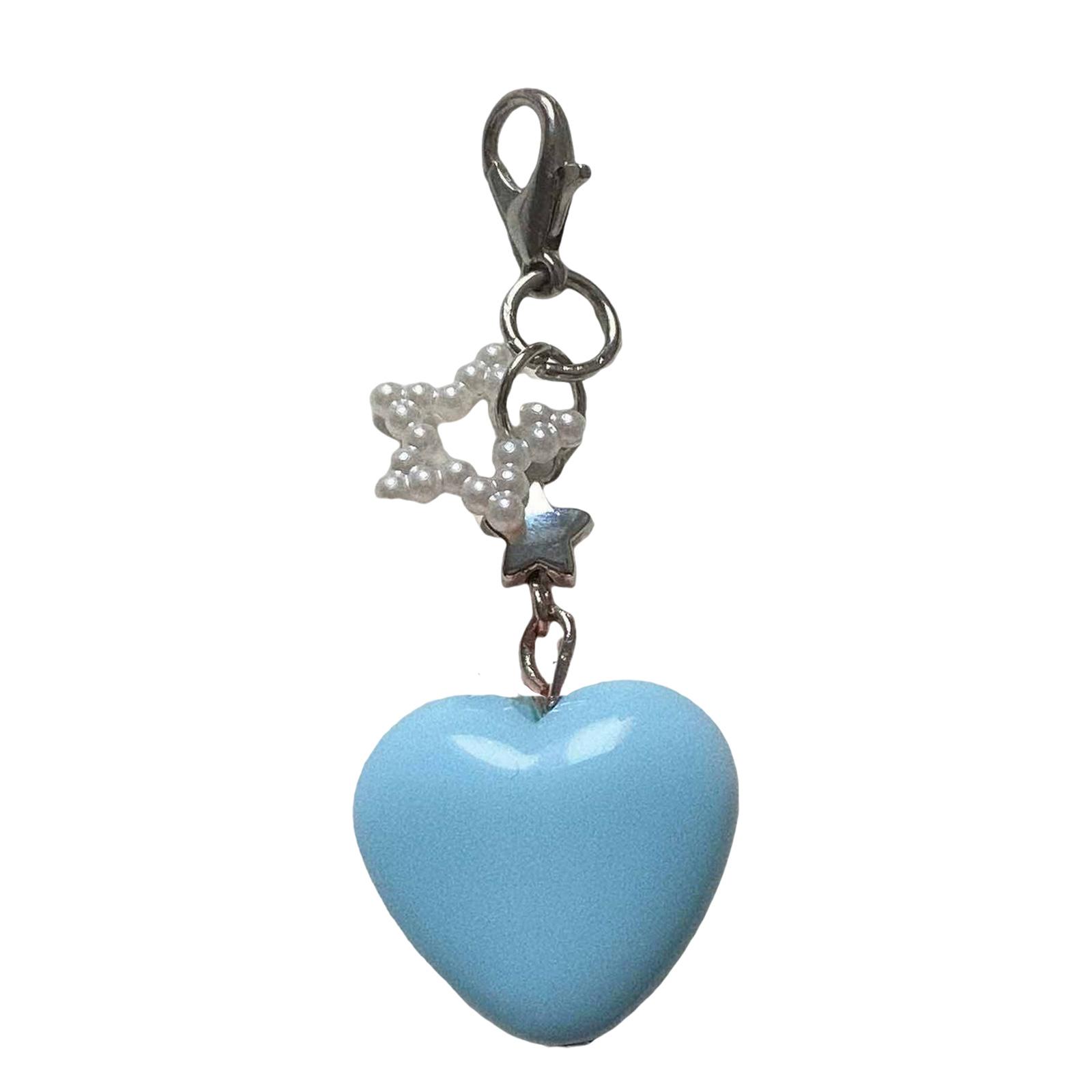 

Fashion Camera Charm Bag Pendant Mobile Phone Pendant Stylish Heart Keychains Alloy Texture Unique Key Holder for Daily синий