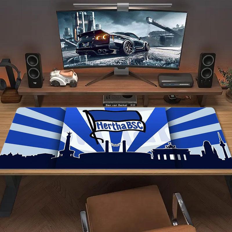 Hertha BSC Large Size Mouse Pad Large Gaming Table Cushion Non-slip Laptop Tablet Big Mousepad XXL Mat Mini PC Playmat With Lock Edge