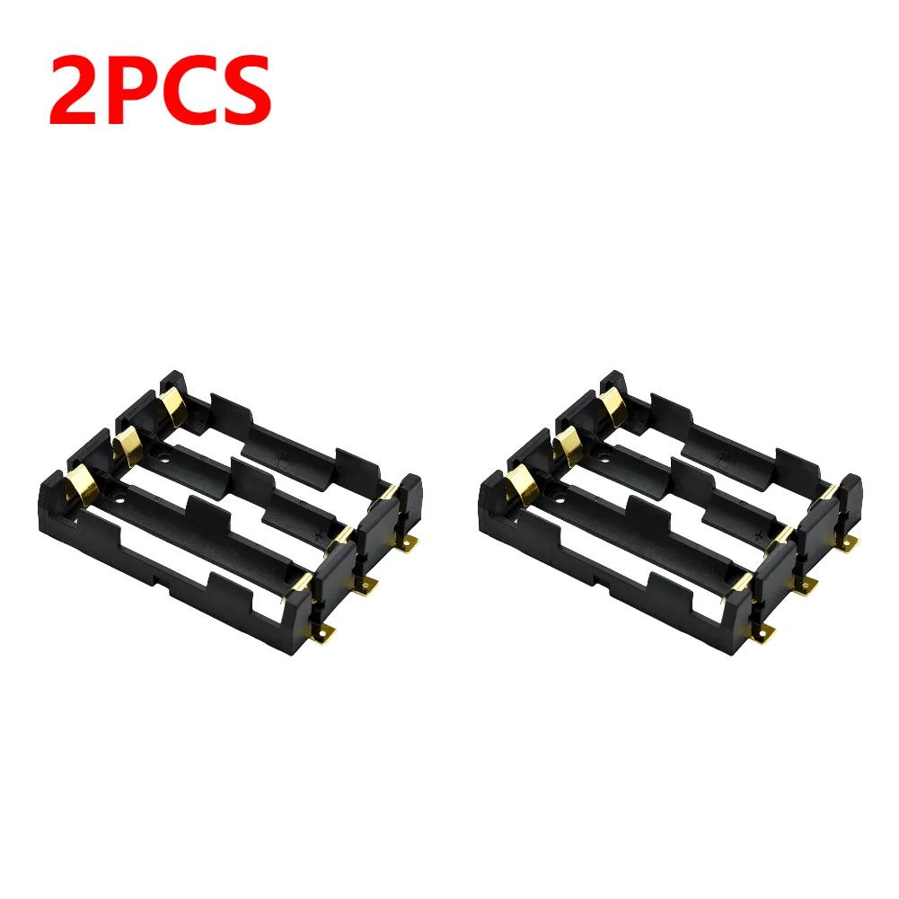 1-10pcs 18650 SMT Battery Holder 18650 SMD Battery Box With Bronze Pins Rechargeable Battery Holder Clip Storage Case Power Bank