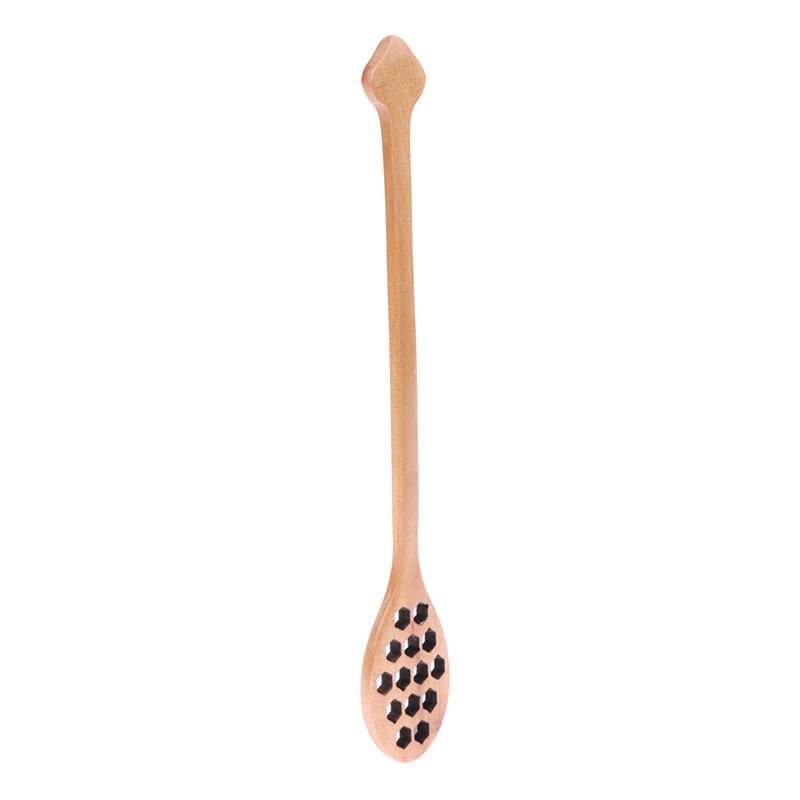 Wooden Honey Spoon Handmade Honey Stirrer Long Handle Cooking Baking Tool Kitchen Tableware Scoop Coffee Honey Tea Spoon Stirrer