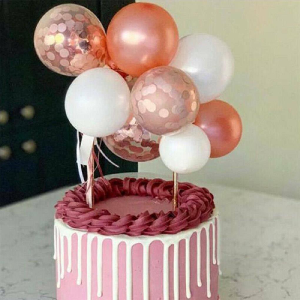 15pcs/Set Balloon Cake Topper Wedding Birthday Baby Shower Party Decor