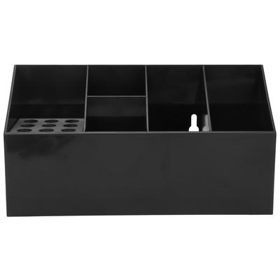 Organizér nůžek Držák na kadeřnické hřebeny Sponky do vlasů Úložný box na kadeřnické nástrojeČerná