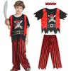 Boys Costume Pirate Outfit Halloween Pirate Costume Set Children Buccaneer Captain Dress Up Clothes for Cosplay-Events