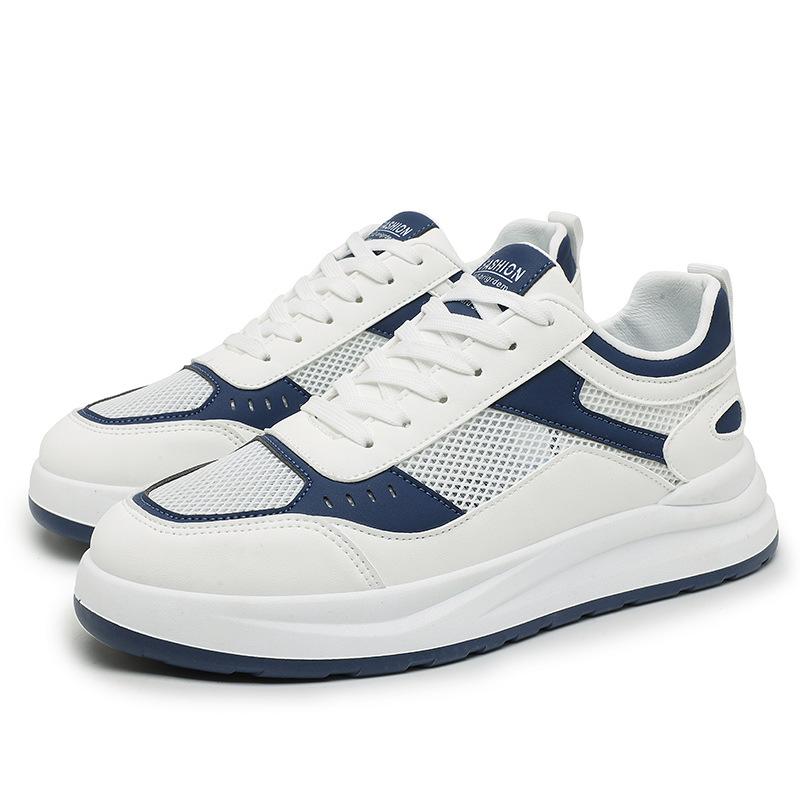 Herrenschuhe atmungsaktive hohle Mesh-Board-Schuhe 2025 Sommer neue Mode vielseitige weiße Schuhe Herren Sport- und Freizeitschuhe