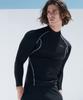 Jeteseu Men'S All-Black Slim Fit Long Sleeve Rash Guard M_3A975