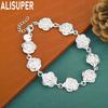 Bracciale Raffinato in Argento Sterling 925 con Rosa a Rilievo 3D - Gioiello Affascinante per Regalo