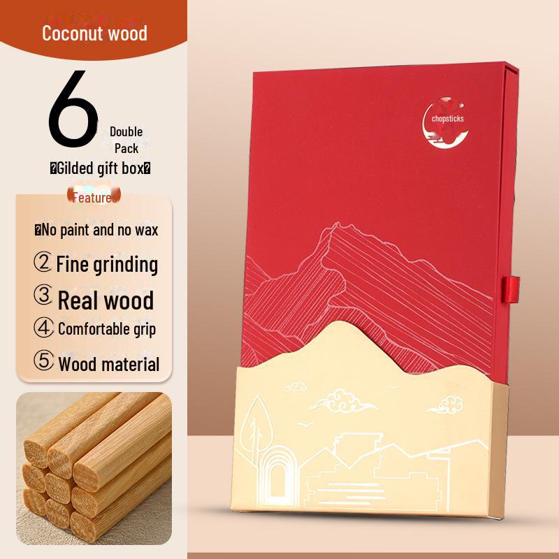 [Wow] Non-Slip, Anti-Mildew Red Sandalwood Chopsticks - Paint-Free, Wax-Free