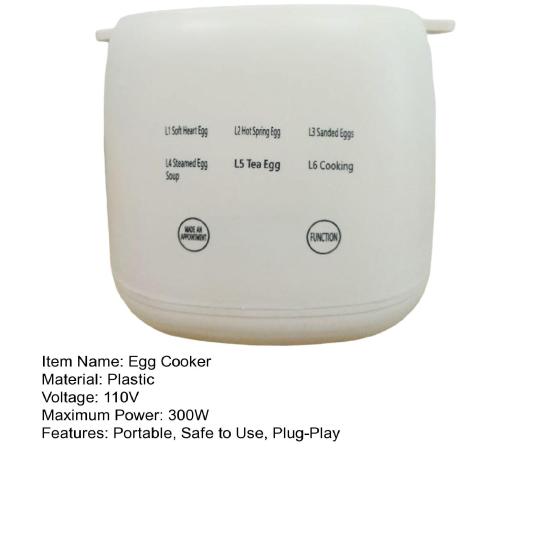 Electric Egg Boiler Timer Auto Shut-off Sound Reminder Food Grade Portable 6-in-1 Smart Electric Egg Yogurt Maker