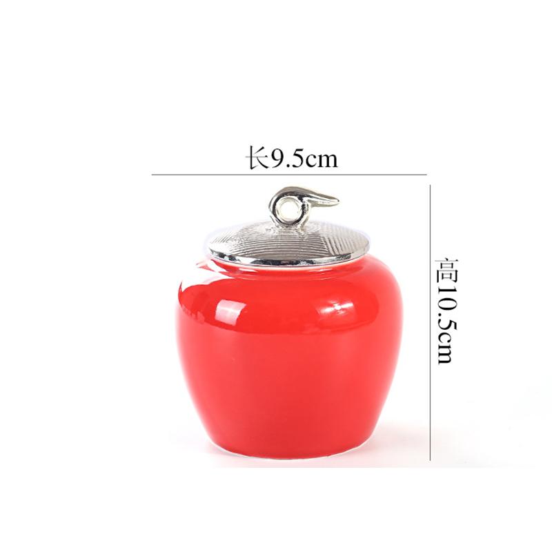 European-style Ceramic Tea Canister Round Gongfu Tea Storage Jar Celadon Sealed Container for Candies Nuts and Spices Kitchen