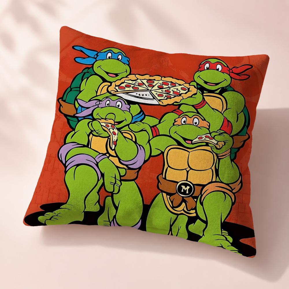 Cartoon Teenage Mutant Ninja Turtles Cushion Cover Premium Reversible Pillow Cover in Dual Comfort Decor for Home  Car