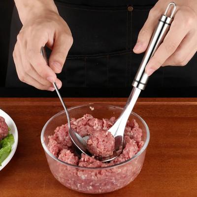 Lžíce na masové kuličky z nerezové oceli, naběračka na masové kuličky, DIY forma na masové kuličky, nepřilnavá forma na masové kuličky, kuchyňské nástroje, gadgety
