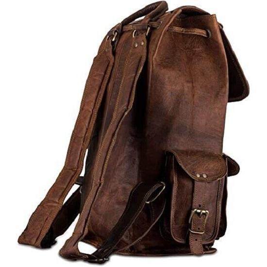 Винтажный рюкзак для ноутбука из натуральной кожи с потертостями и цельным зерном 9 x 11 — фото 5