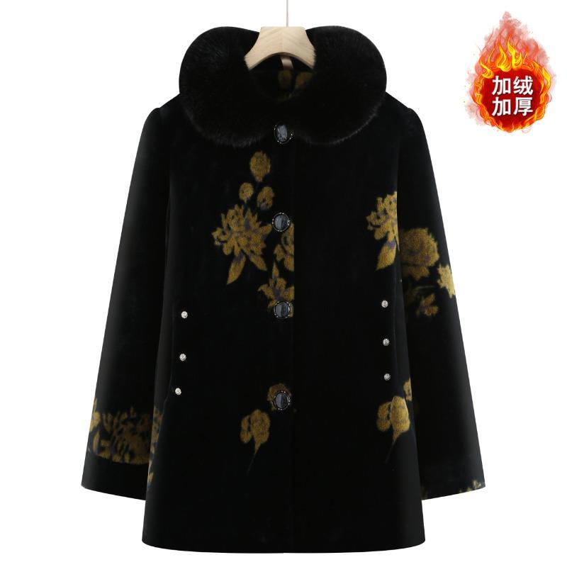 

Зимнее новое пальто из искусственной норки, зимнее утолщенное длинное пальто, бархатный верх 5XL [recommended 150-80kg] жёлтый