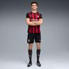 Puma Ac Milan Fitted Versatile Fan Short Sleeve Football Shirt Men Tops Black Red 779962-01