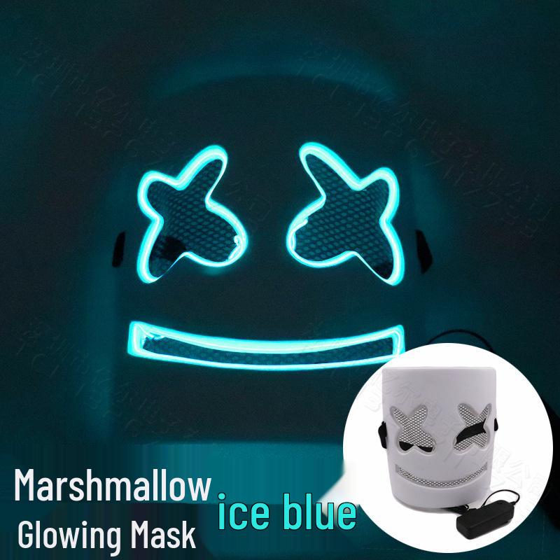 Marshmello LED Glowing Mask for EDM Festivals & Halloween.