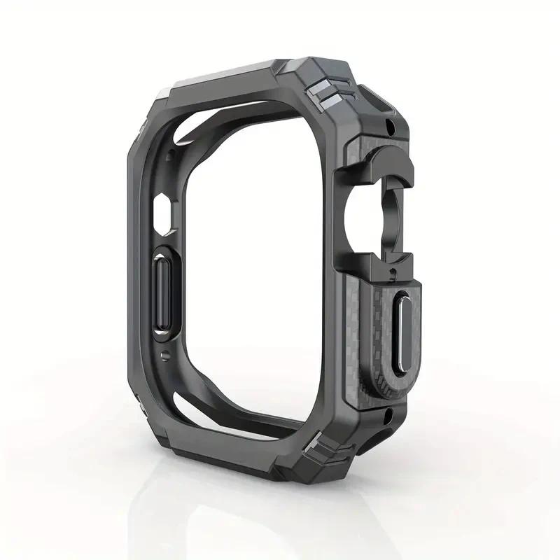 2 In 1 TPU Case for Apple Watch 41mm 45mm 40mm 44mm 49mm Hollow Shockproof Bumper Protector Cover for iWatch Ultra 9 8 7 6 5 SE