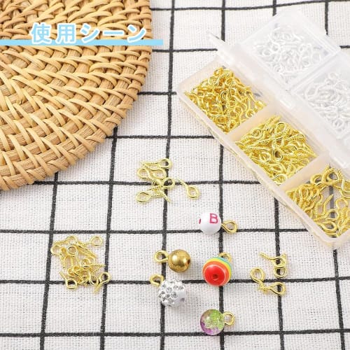 TerraShine 400-Piece Screw Eyelets, Accessory Hardware, Screw Hole Pins, Ram Eye Nuts, for Handmade Crafts, DIY, and Jewelry Making, Includes Small Ca