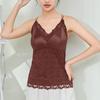 Women's Lace Latex Camisole Thermal Vest Plus Velvet Thickened Back Beautiful Heating Underwear