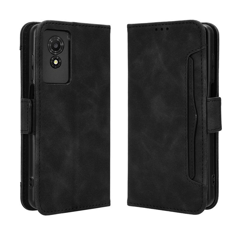 Leather Flip Case with Multi-Card Slots for TCL 501 4G Phone (Model: T433D)