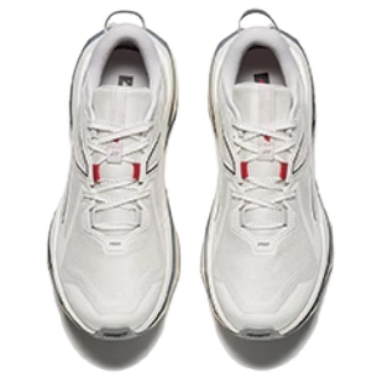 Anta Falcon 2 Comfortable Fit Fabric Shock Absorption Durable Low Top Running Shoes Women sneaker White Gray 122445502A-2