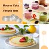 BAAJ-5 Pcs Circular Porous Tart Ring Bottom Tower Pie Cake Mould Baking Tools Heat-Resistant Perforated Cake Mousse Ring, 8Cm