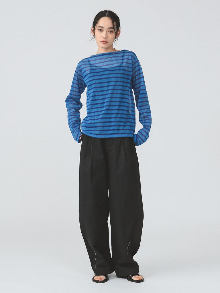 Ray Beams Women's Zip-Up Hem Curve Pants, Black 1