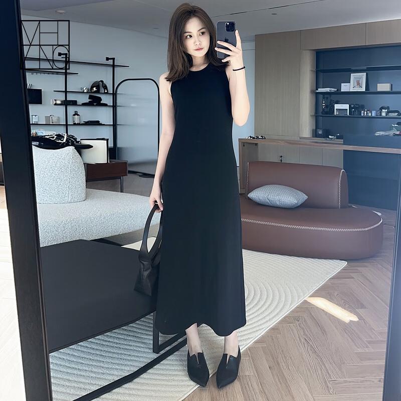 

Meiyang Hepburn Little Black A-Line Vest Dress S