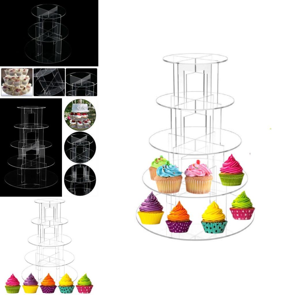 Elegant Clear Acrylic Cake Stand Multi-layer Display For Wedding And Birthday