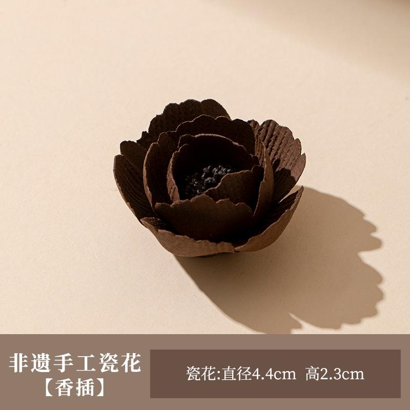 Intangible Cultural Heritage Hand-Pinched Ceramic Incense Insert Holder for Home Aromatherapy Decor