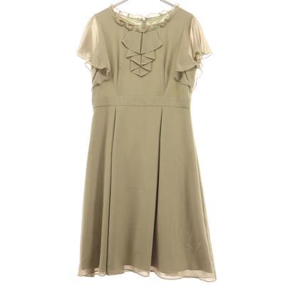 Craselia No Sleeve Race Knee-length Dress Beige Women Used