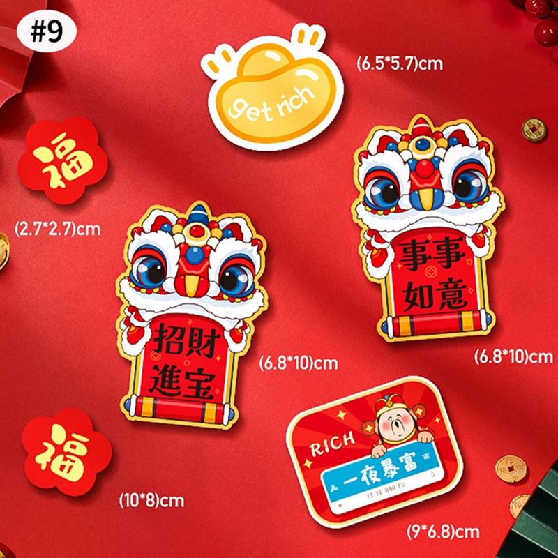 Chinese Latest Year Refrigerator Magnetic Sticker God Of Wealth Fridge Magnet Pendants  Horse Year Spring Festival Decoration