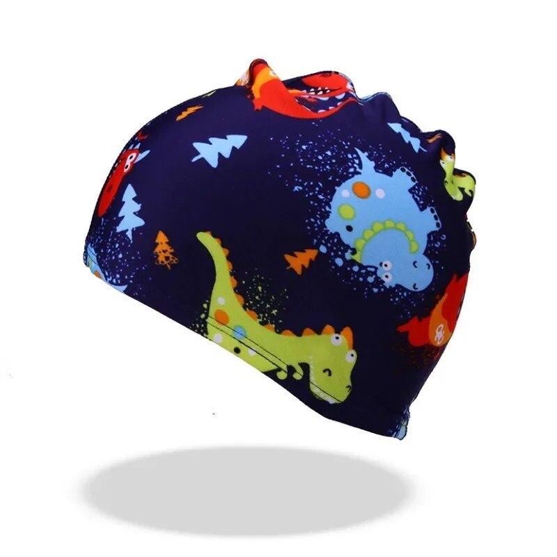 Children Cartoon Swimming Caps Animal Dinosaur Print Boys Girls Swimming Hat Pool Equipment Kids Swimming Accessories